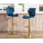Tierone Upholstered Swivel Adjustable Height Counter Stool with Metal Frame, Modern Velvet Counter Stool-608788387-604090780