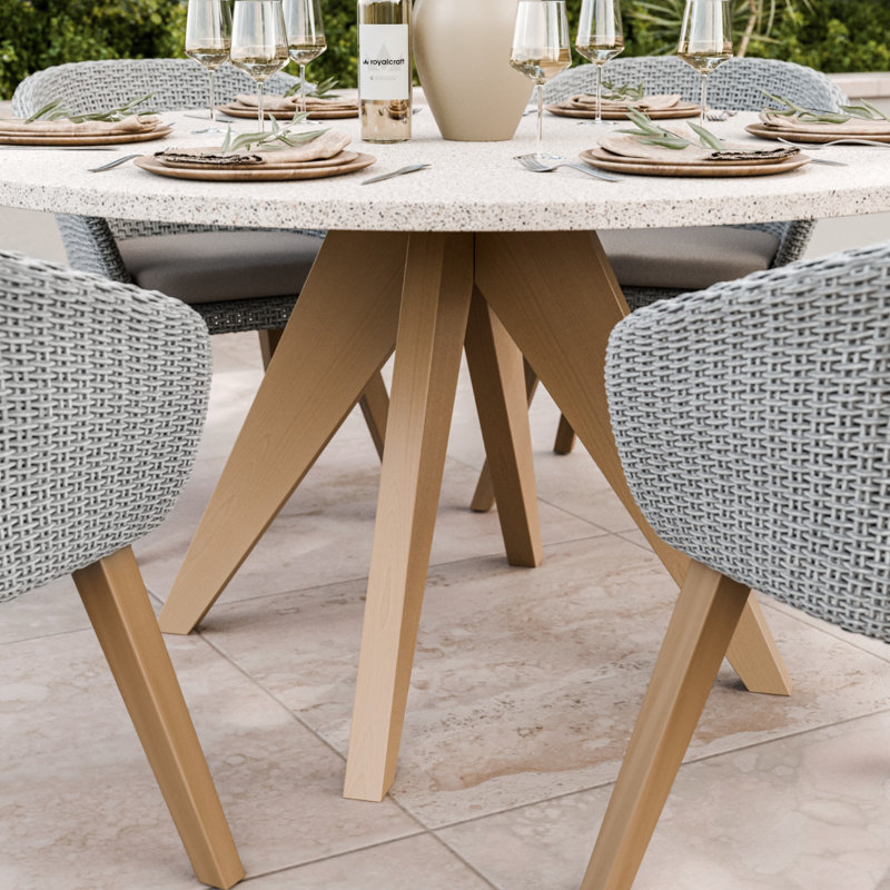 Astral Round 7 - Piece 6 - Person 150Cm L Outdoor Table Set