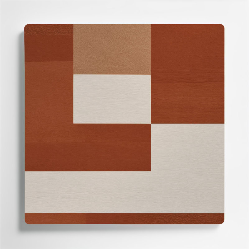 Minimalism 59 Brown Metal Wall Art, 12" H x 12" W