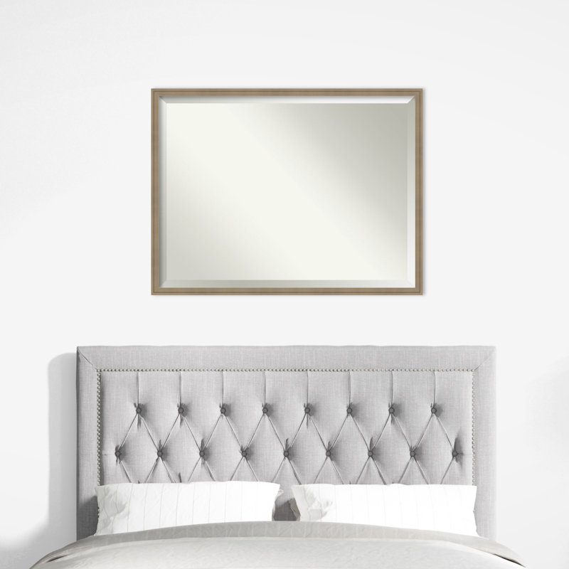 Miroir mural Florence, Rectangle, 31,75 po x 41,75 po, Brun clair