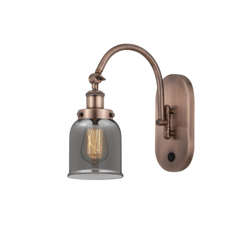 Shauna Swing Arm Sconce, LED, Plated Smoke, Antique Copper
