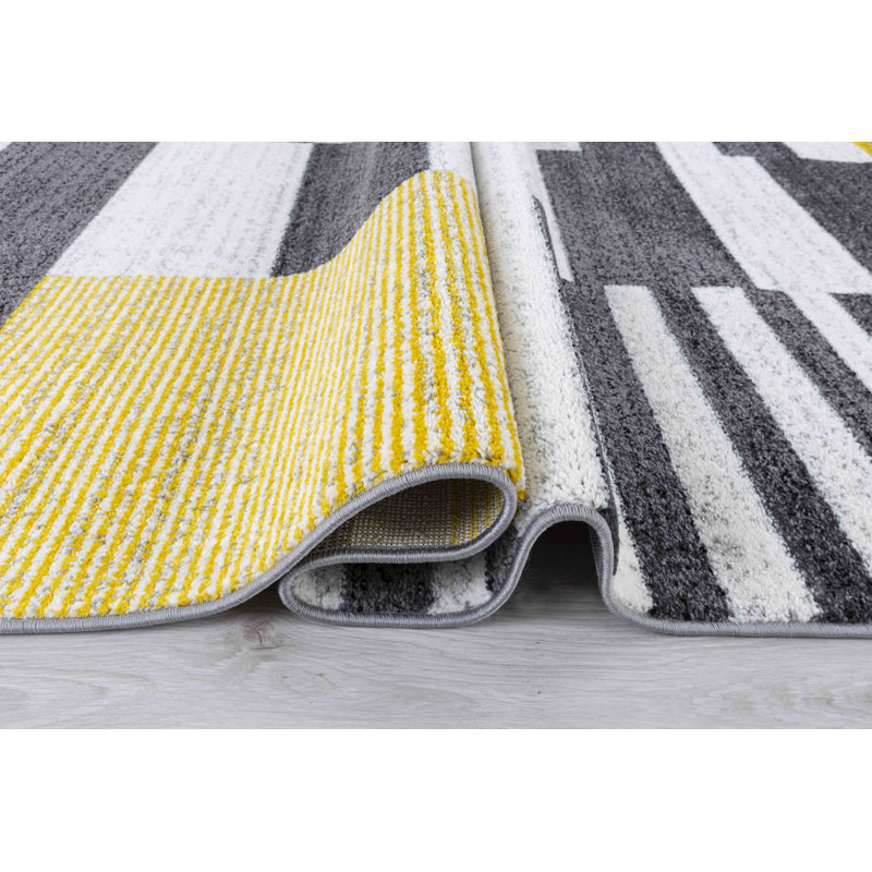 Harshad Geometric Area Rug, Rectangle 160 x 230cm