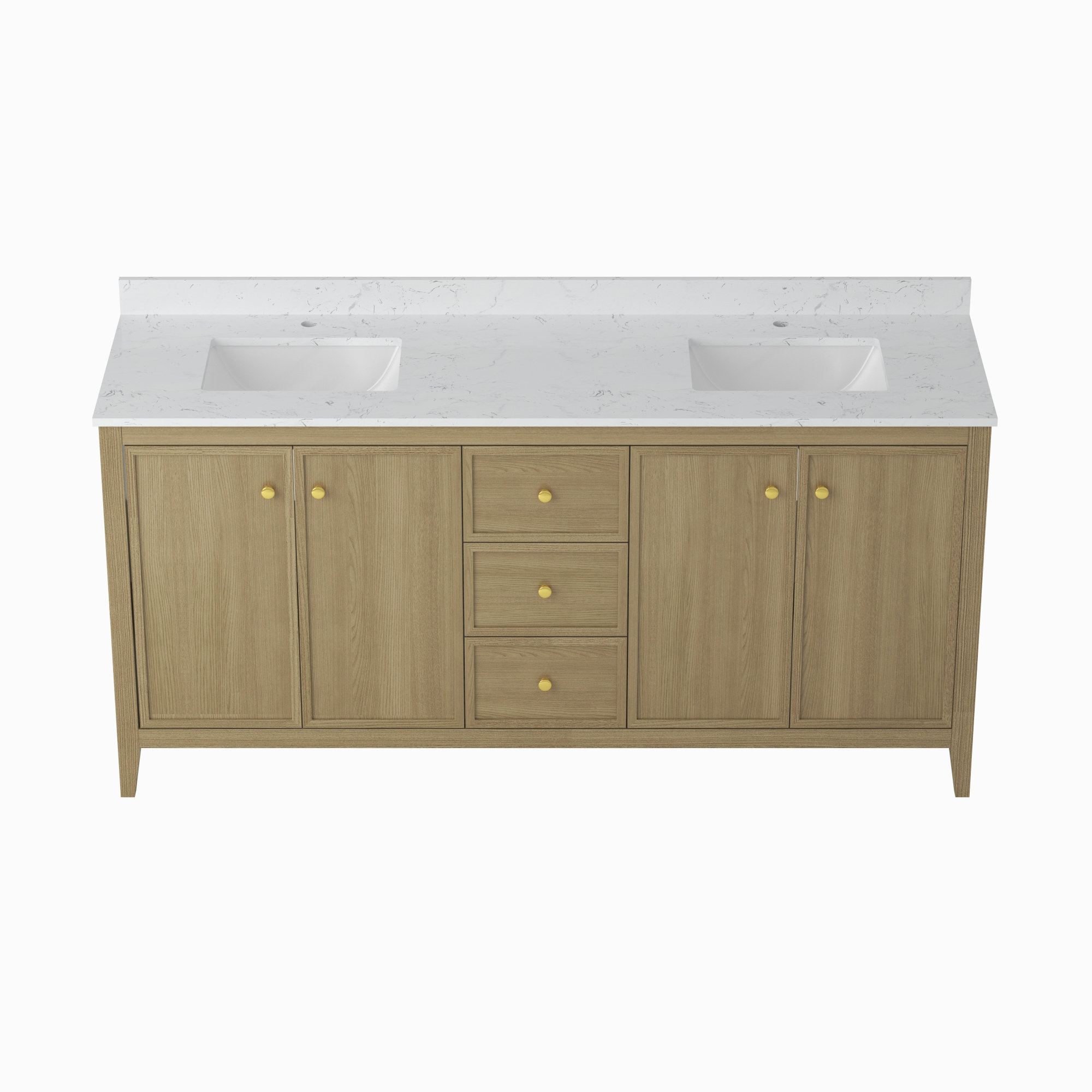 Latitude Run® Modern Spacious Wood Vanities With Double Sink | Wayfair
