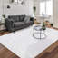 Tapis de couloir moelleux - 350 g / m² en fausse laine d'agneau, lavable à la machine, antidérapant, motif de nage moderne pour le vestibule, cuisine (noir et blanc)-1727069990