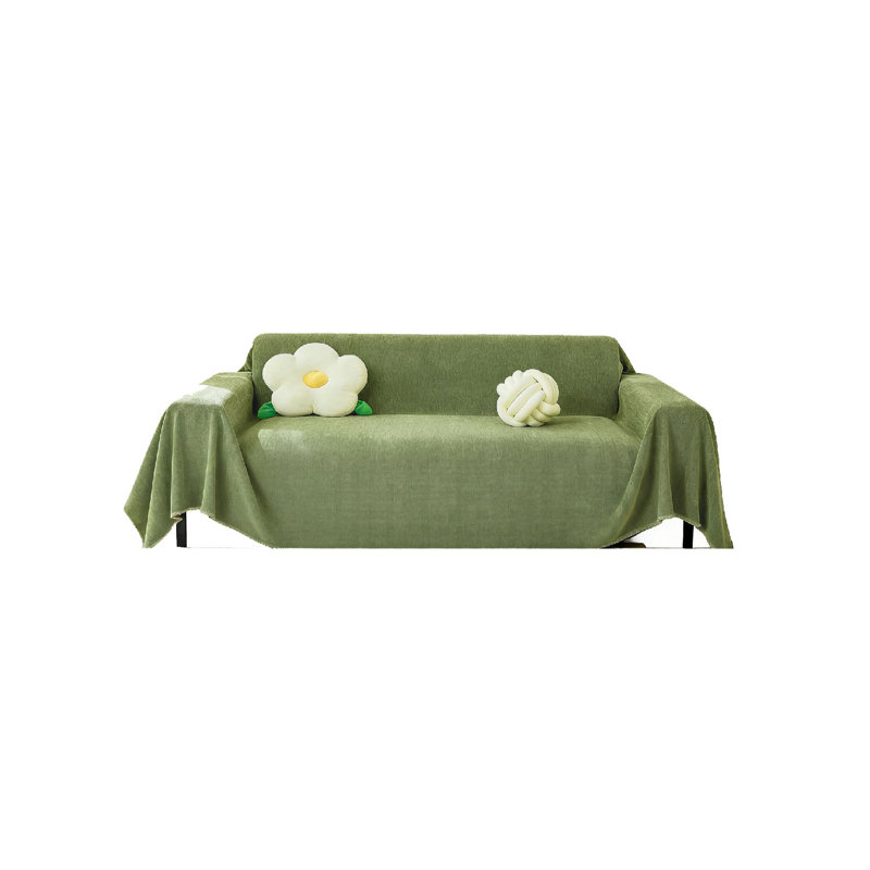 Chenille Box Cushion Sofa Slipcover