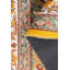 Tapis jaune jaune beige oriental en polyester tissé à la machine-983136972