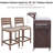 53.3" Outdoor Kitchen Island with Raised Shelf, Solid Wood Storage Cabinet with Stainless Steel Top, Outdoor Rolling Grill Cart with Internal Storage Rack, Adjustable Shelf, Spice Rack, Brown-1765405844