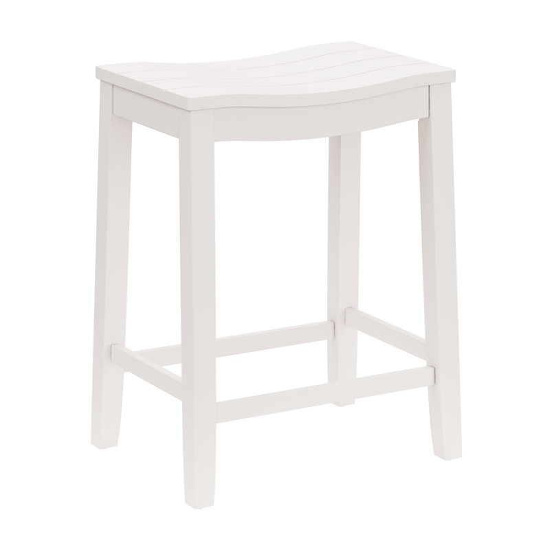 Tabouret Katwa Felton, Tabouret de comptoir (siège d'une hauteur de 24 p, Blanc