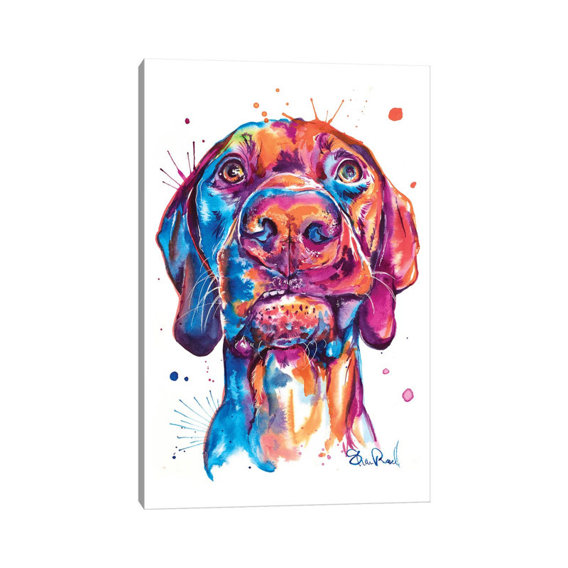 «Vizsla» par Shaunna Russell - reproduction d'art, Toile tendue, Aucun mat, H 48 po x l 32 po x P 1,5 po