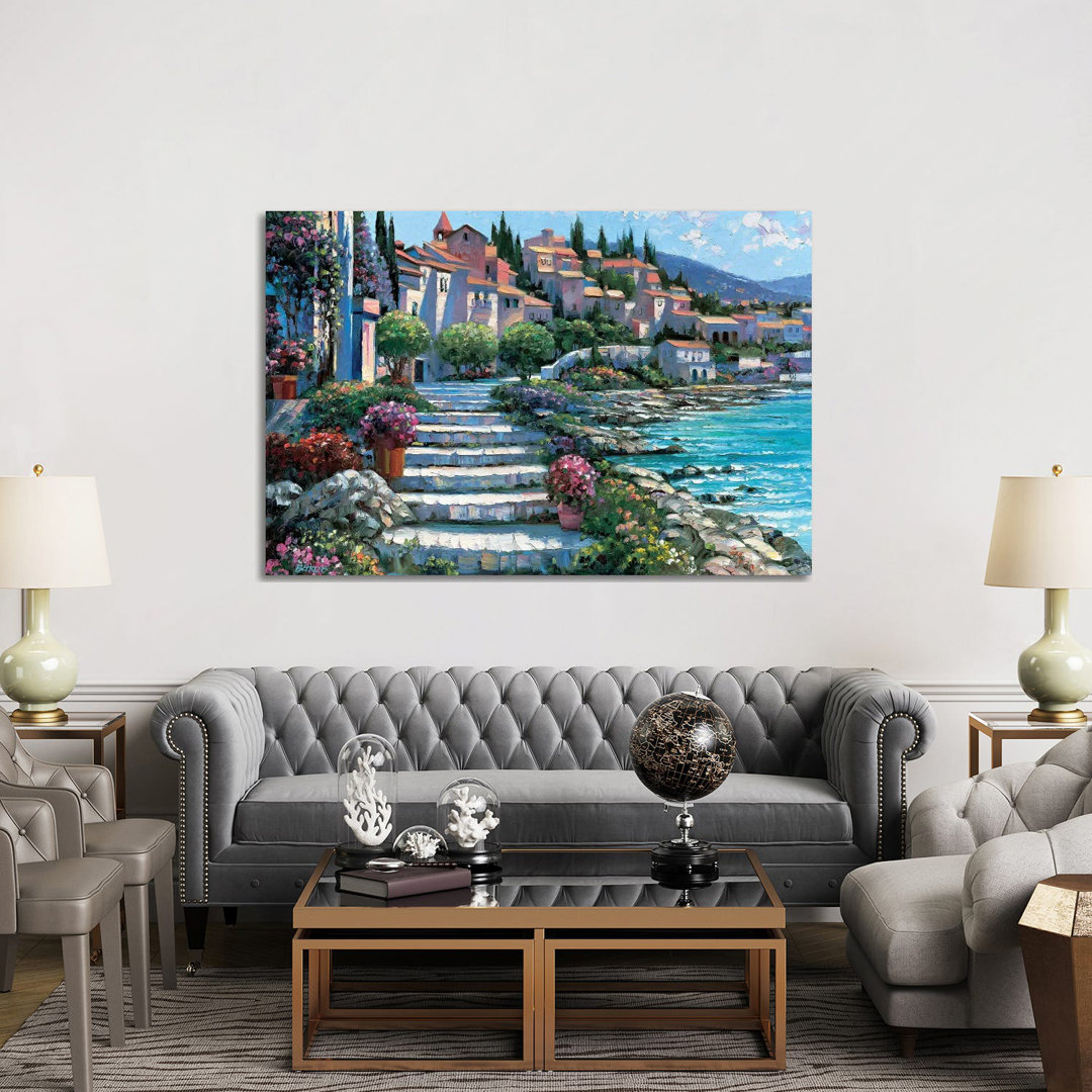 Steps Of St. Tropez by Howard Behrens - Gallery-Wrapped Canvas Giclée on Canvas