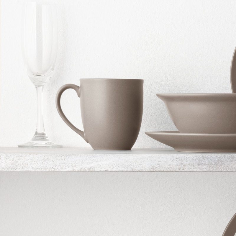 Noritake Colorwave 4-Piece Curve Place Setting, Clay