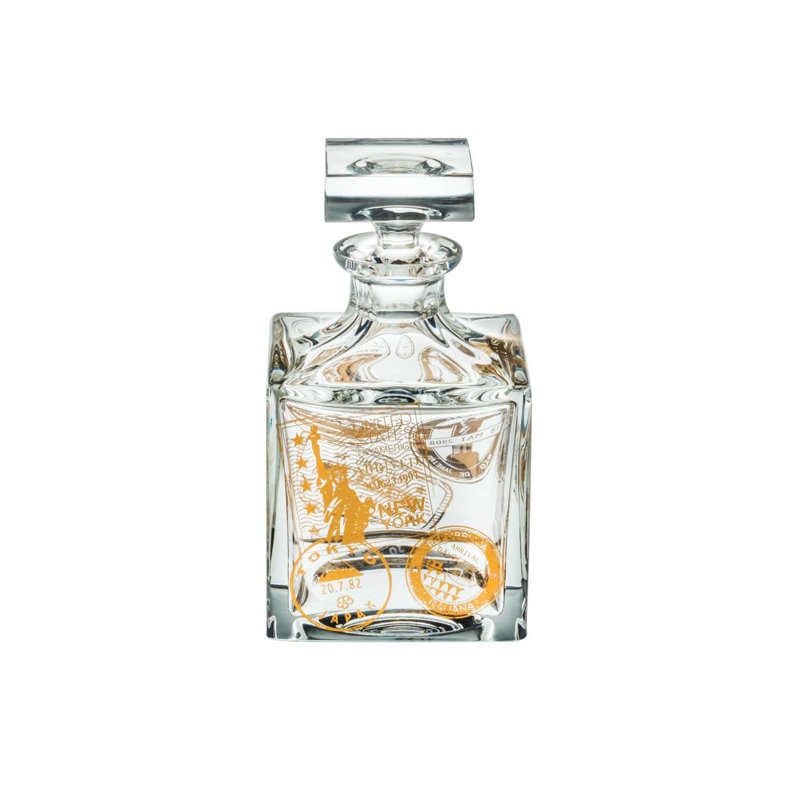 Passport Lead Crystal Whiskey Decanter