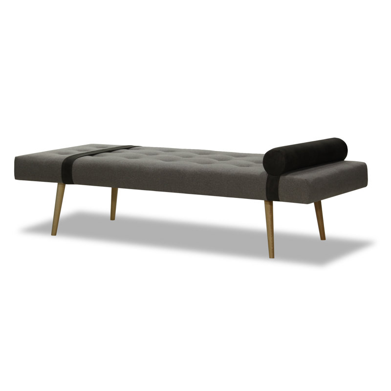 Addie Polyester Upholstered Bench, Ontario Dark Grey