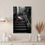 Art sur toile, fauteuil rose sur escalier industriel-1343919705