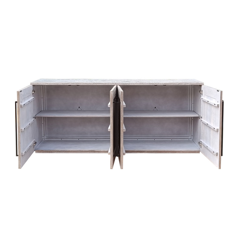 Rubik 78'' Solid Wood Sideboard
