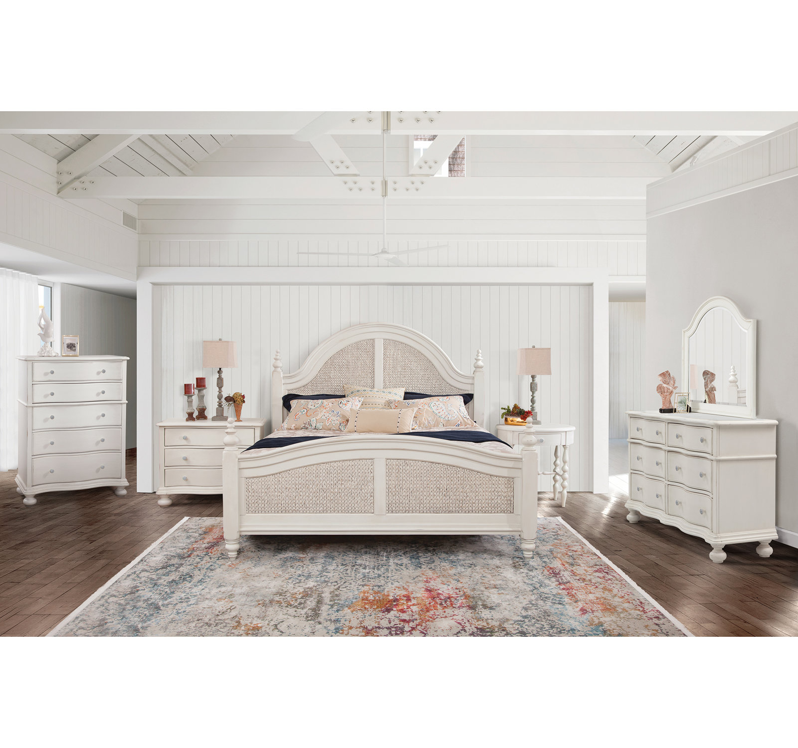 Schlusser End Table with Storage, Dove White
