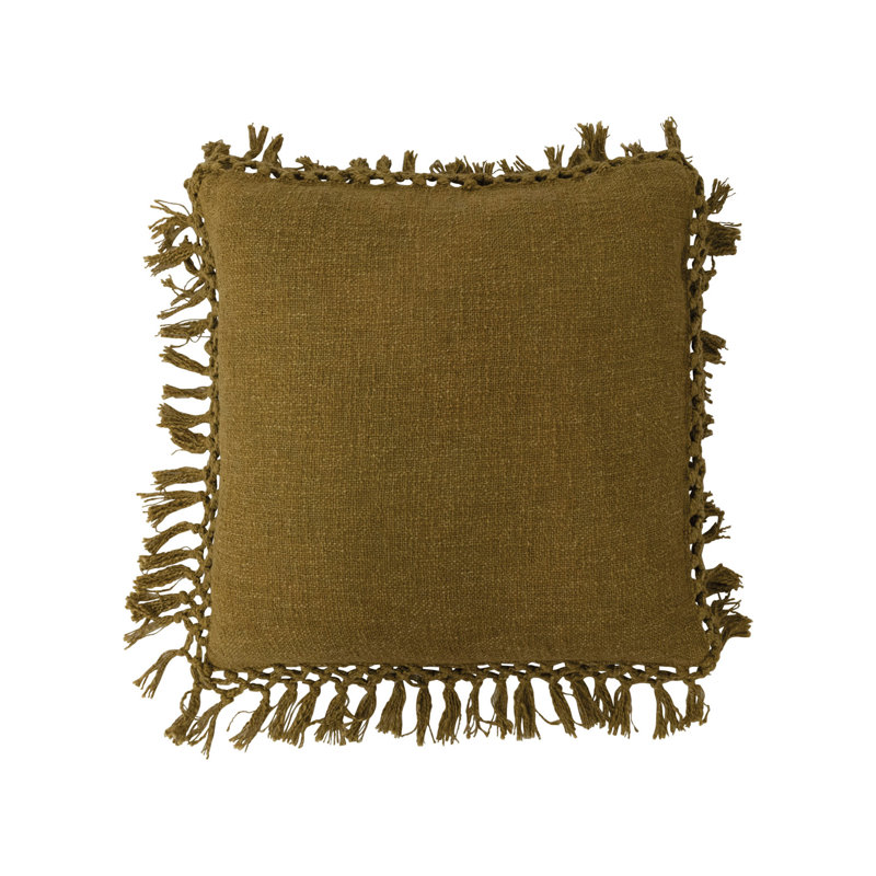  Square Pillow Cover & Insert, Olive