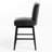 40.5" High Charcoal Grey Swivel Counter Stool - Fabric Seat, Birch Legs, Relaxing Comfortable Legged