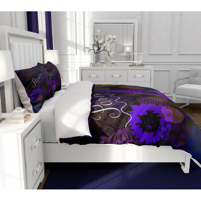 Ensemble de housse de couette Paris, Housse de couette très grand + 2 taies décoratives