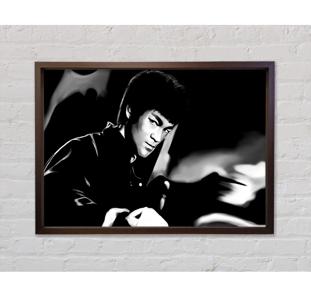 Bruce Lee Power - Einzelner Bilderrahmen Kunstdrucke auf Leinwand