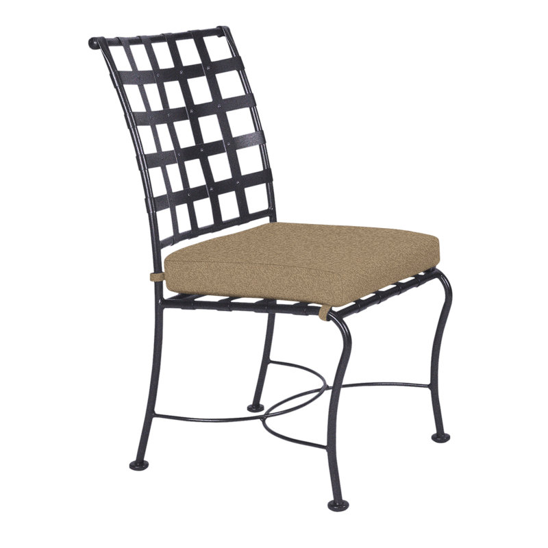 Classico Outdoor Dining Side Chair, Graphite, Cast Lagoon