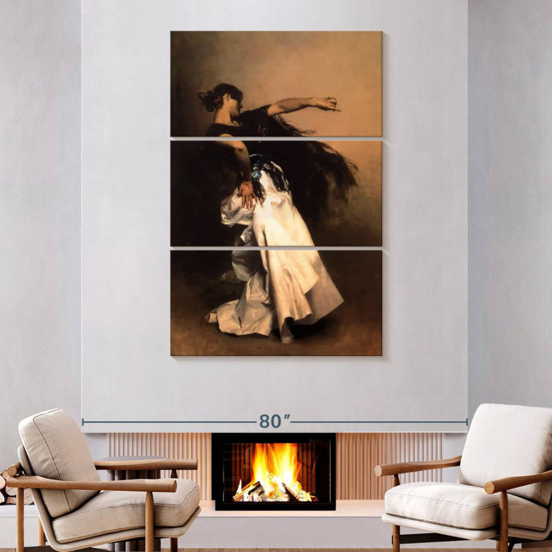 Danseur espagnol Enn 1880-81, H 74 po x l 48 po