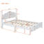 Structure de lit double en bois pleine grandeur, lit plateforme de style rétro avec support en lattes de bois-2077780965-2077780970