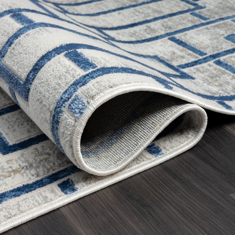 Devalious Geometric Indoor Rug, Rectangle 6' x 9'