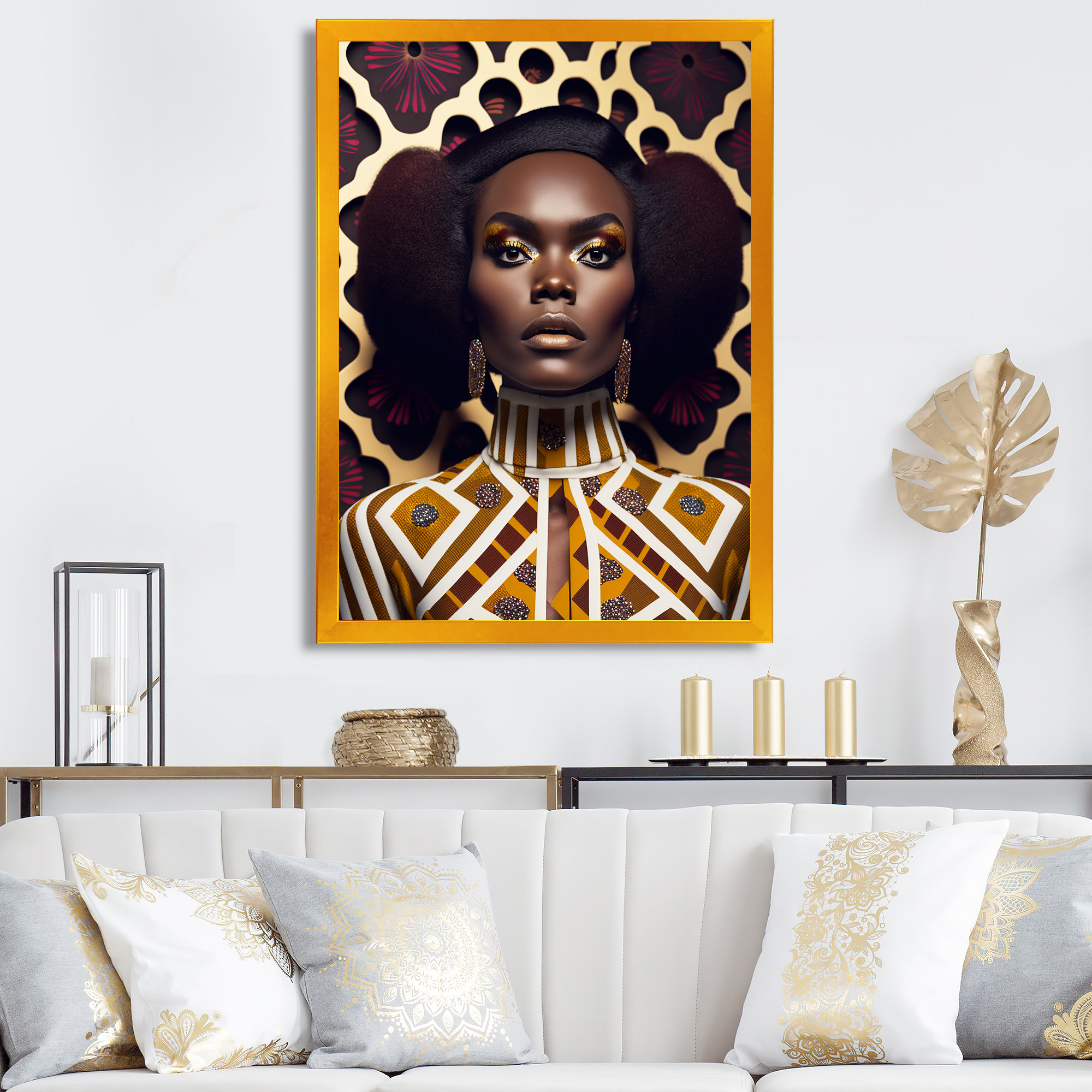 Dakota Fields Avant-Garde Elegant African Woman V On Canvas Print | Wayfair