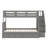 Stairway  Bunk Bed With Drawer, Storage And Guard Rail For Bedroom, Dorm, For Adults-1279282056