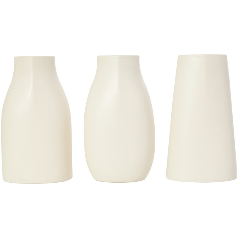 Vase de table en céramique Mable, Crème, crème