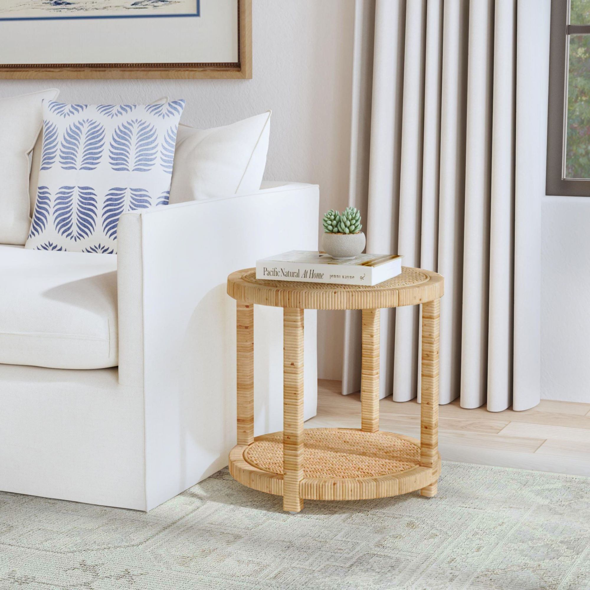 Sand & Stable™ Cheltenham Woven Rattan End Table 