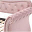 Lit de jour en velours rose Adkins avec couchette (simple)