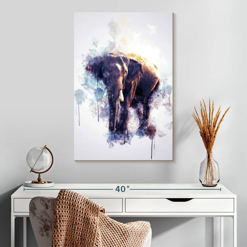 Brampt Elephant Looking, 30" H x 20" W