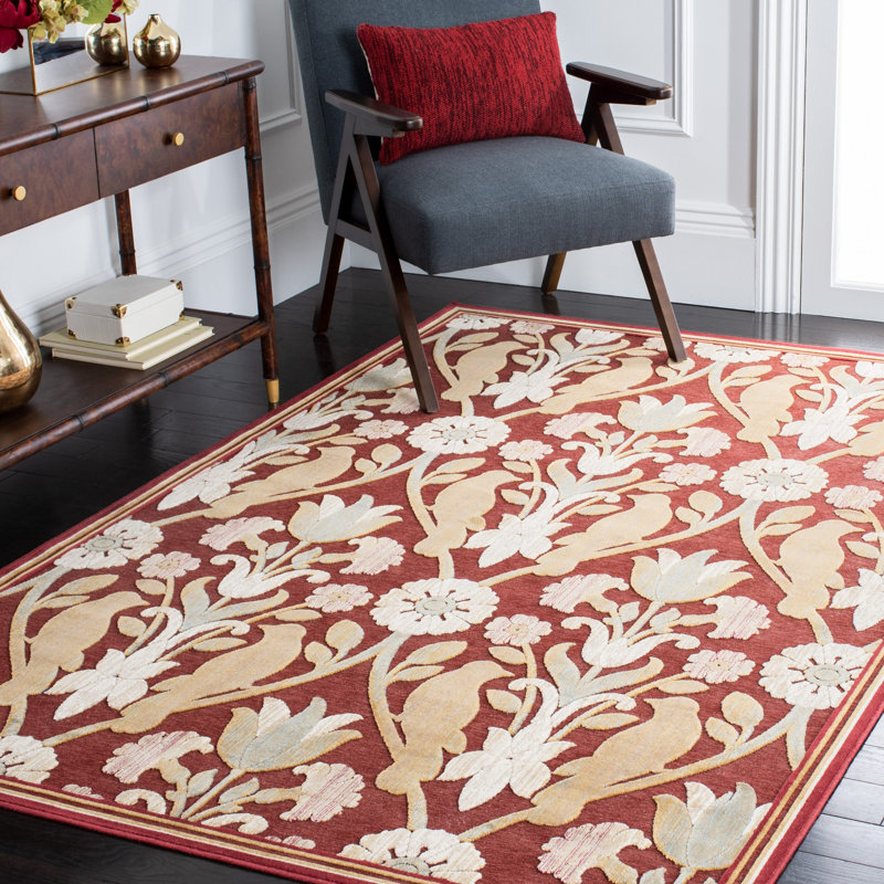 Saint-Michel Performance Floral Rug, Rectangle 5'3" x 7'6"