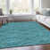 Premium Machine Washable Prisco Teal Rug