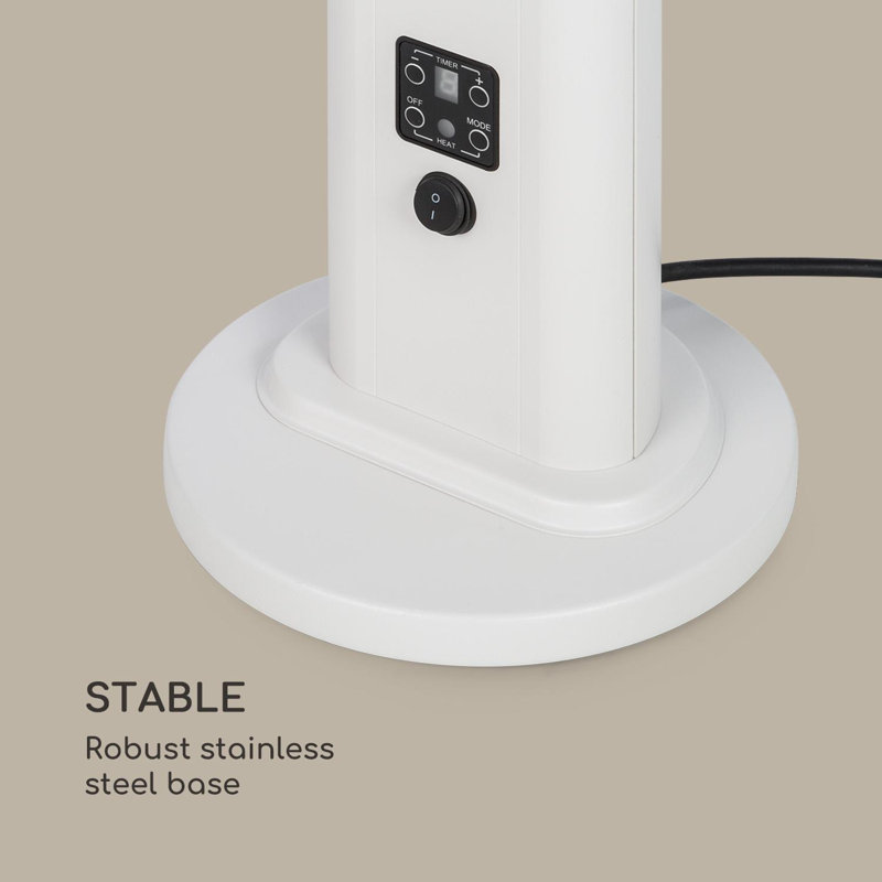 Stainless Steel Electric Standing Patio Heater, White