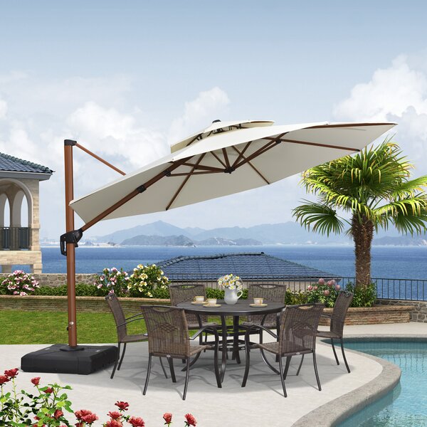 Vogt 132'' Cantilever Outdoor Umbrella & Reviews | Birch Lane