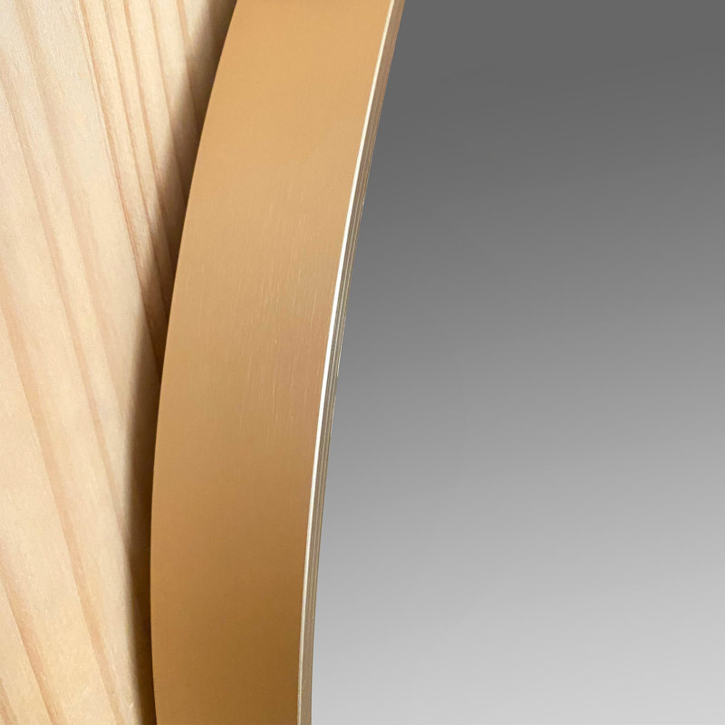 Miroir décoratif moderne et contemporain Tromblement, Laiton brossé