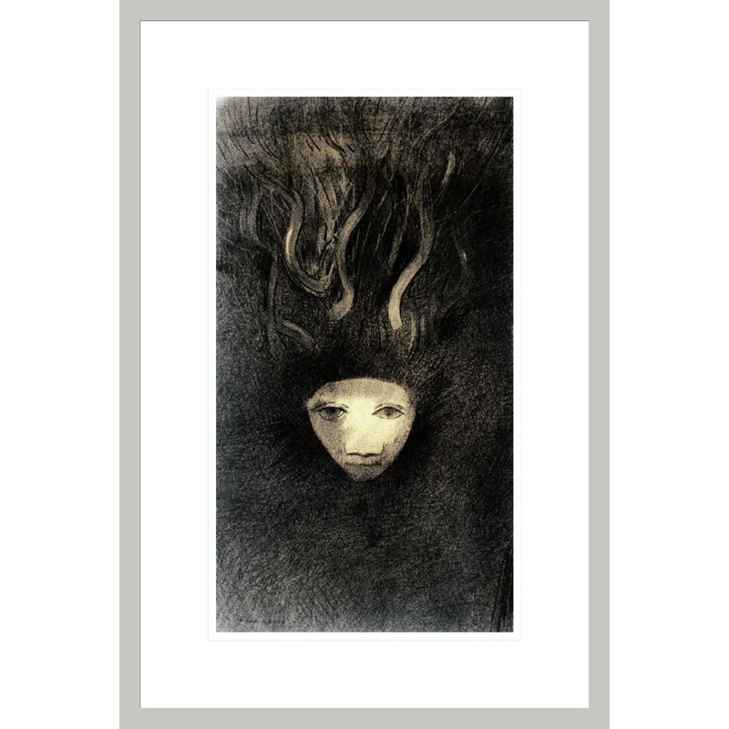 «Meduse» par Odilon Redon, impression giclée sur cadre, 21.75" H x 14.63" W