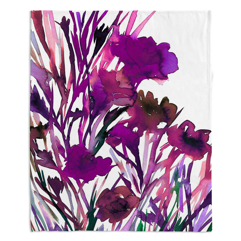 Couverture sherpa doux pensées idées de pétale, l 51 po x L 60 po
