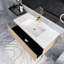 Meuble-lavabo mural moderne à rayures avec lavabo et tiroir à fermeture en douceur-901859945