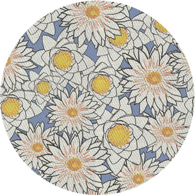 Tapis à tisser jaune/blanc/bleu