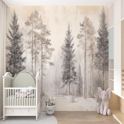 Winter Mist Pine Landscape