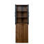 H 70,88 po, vitrine, tablette à 4 niveaux, portes en verre, bureau, salle à manger, armoire H multifonctionnelle avec 2 portes pour le salon et le garde-manger