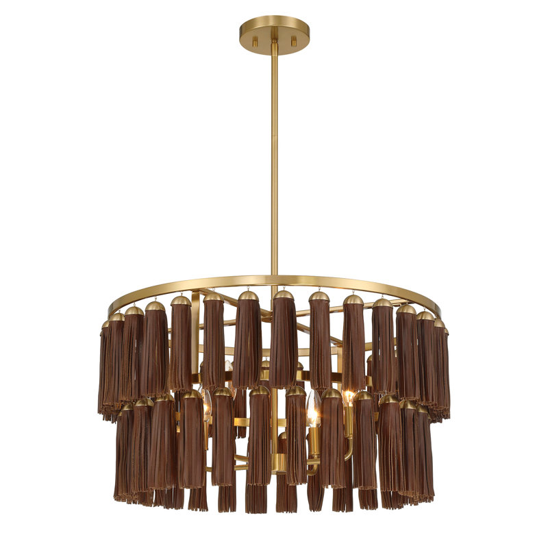 Aquitane 4-Light Pendant in Warm Brass