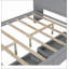 Lit plateforme double en bois avec USB, tête de lit et tiroirs de rangement gris, parfait pour les chambres modernes et fonctionnelles-1537553157