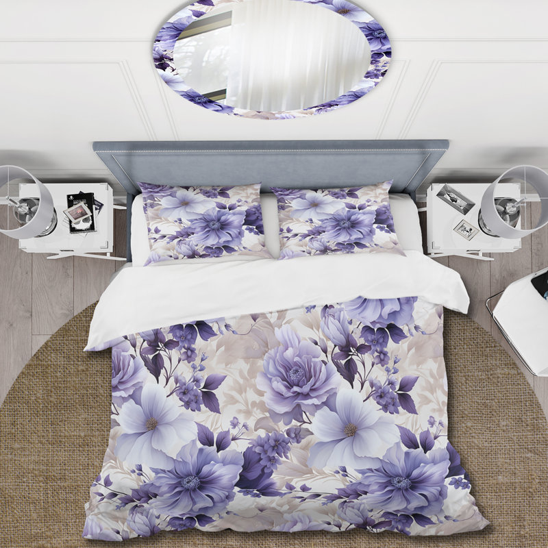Ensemble de housse de couette Coastal Tranquility Victorian, Housse de couette pour très grand lit et 2 très