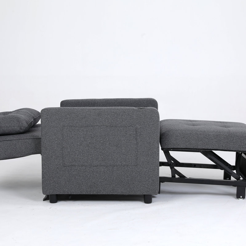 Canapé-lit convertible 3 en 1 Sleeper Chair, Lin gris