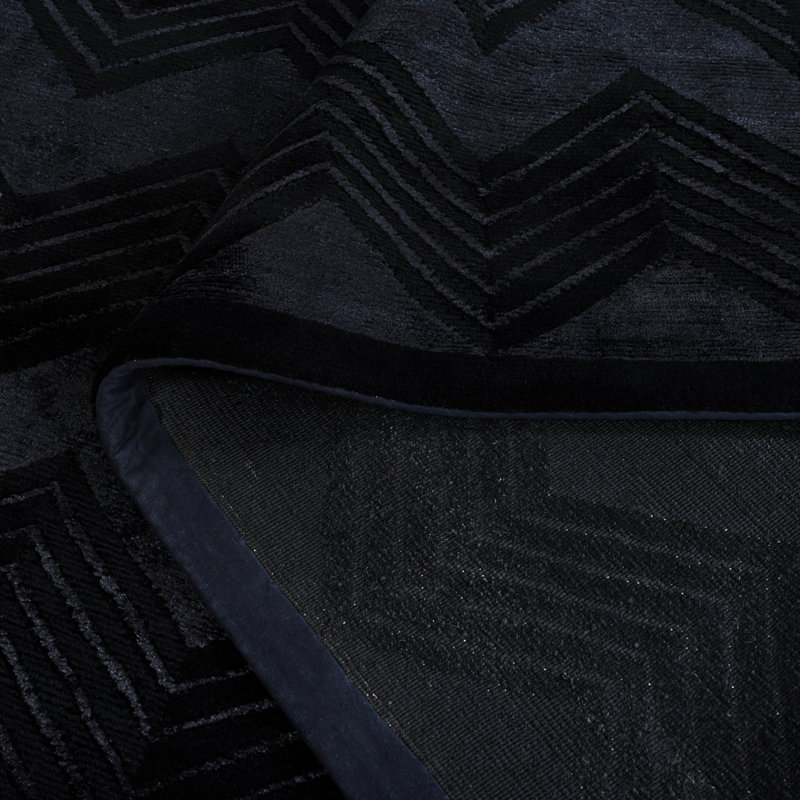 Ralph Lauren Monroe Chevron Wool, Viscose Chevron Rug, Rectangle 6' x 9'
